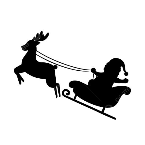 santa sleigh silhouette|santa sleigh silhouette transparent.